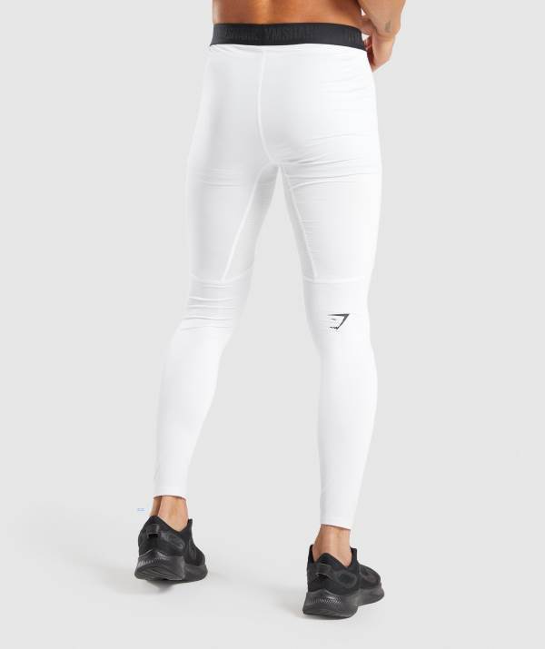 Panske Legíny Gymshark Element Baselayer Biele | SR3597146